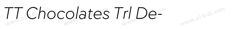 TT Chocolates Trl De字体转换